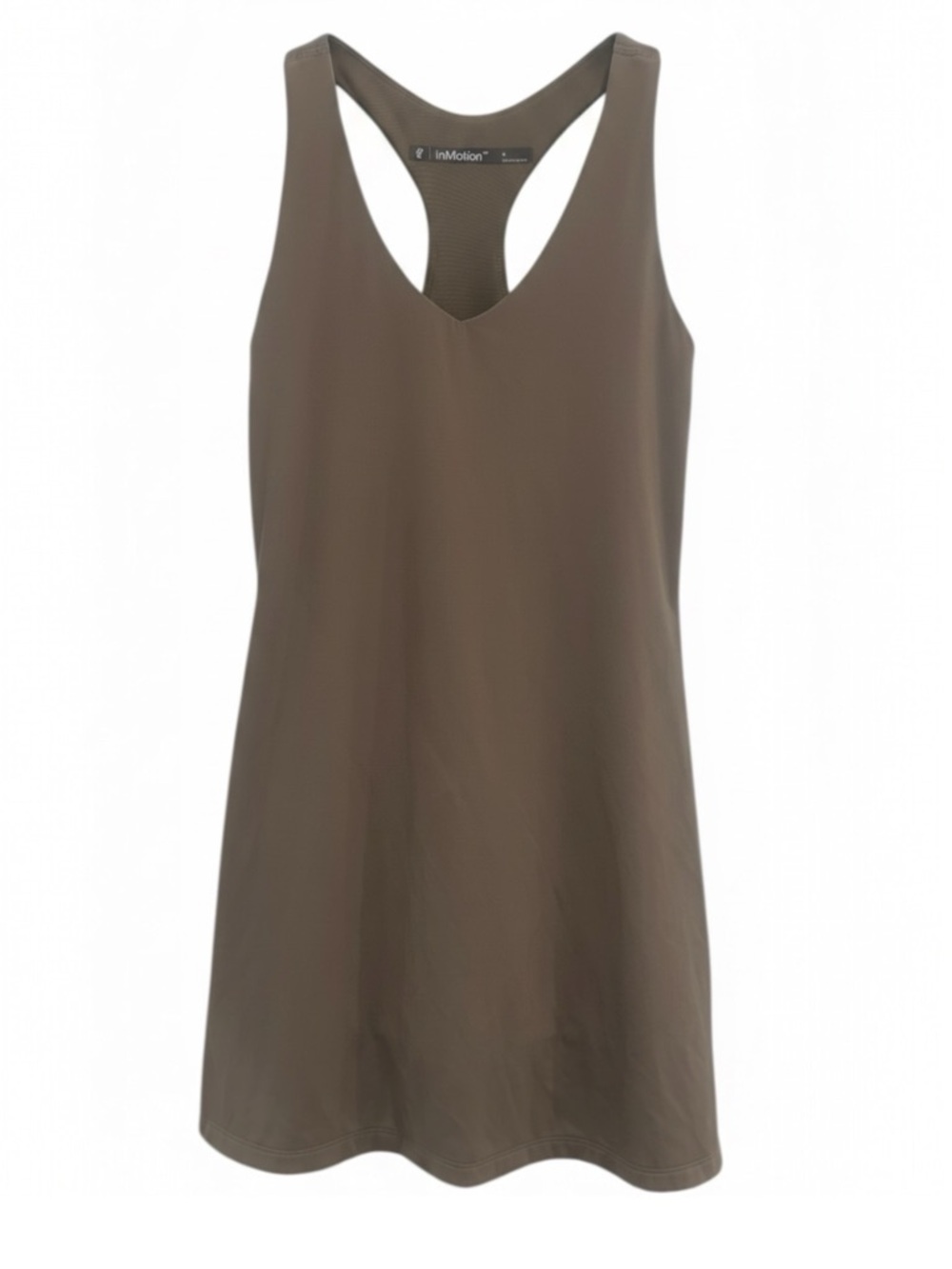 Aritzia TnActive Athletic Dress Taupe Racerback Built-In Shorts Size Small